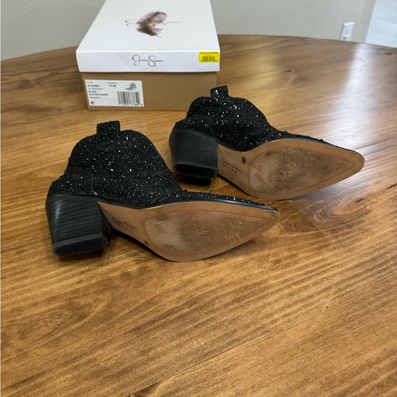 Jessica Simpson Rhinestone Glitter Cowboy Boots Black 8.5 - Picture 2 of 7